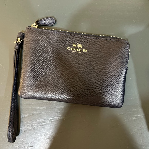 Coach Handbags - Coach Black Leather Wallet Sleek Compact Design